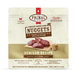 Primal Freeze Dried Nuggets Venison Formula Complete Diet for Cats