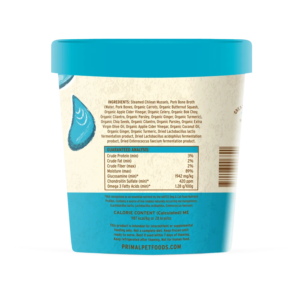 Primal Fresh Toppers Omega Mussels Recipe for Dogs & Cats