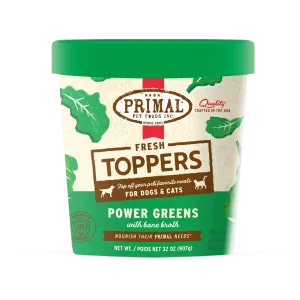 Primal Fresh Toppers Power Greens Recipe for Dogs & Cats