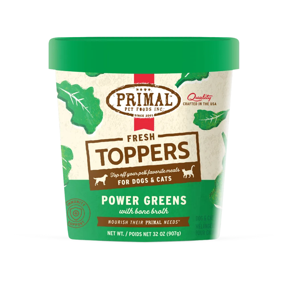 Primal Fresh Toppers Power Greens Recipe for Dogs & Cats
