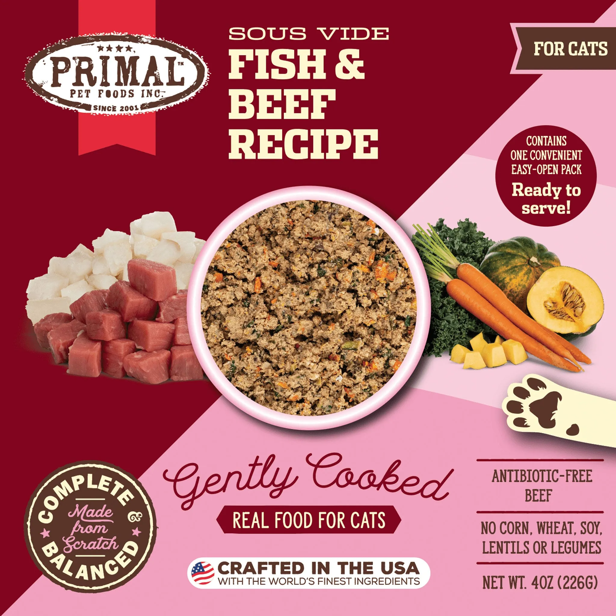 Primal Gently Cooked Fish & Beef Cat Food