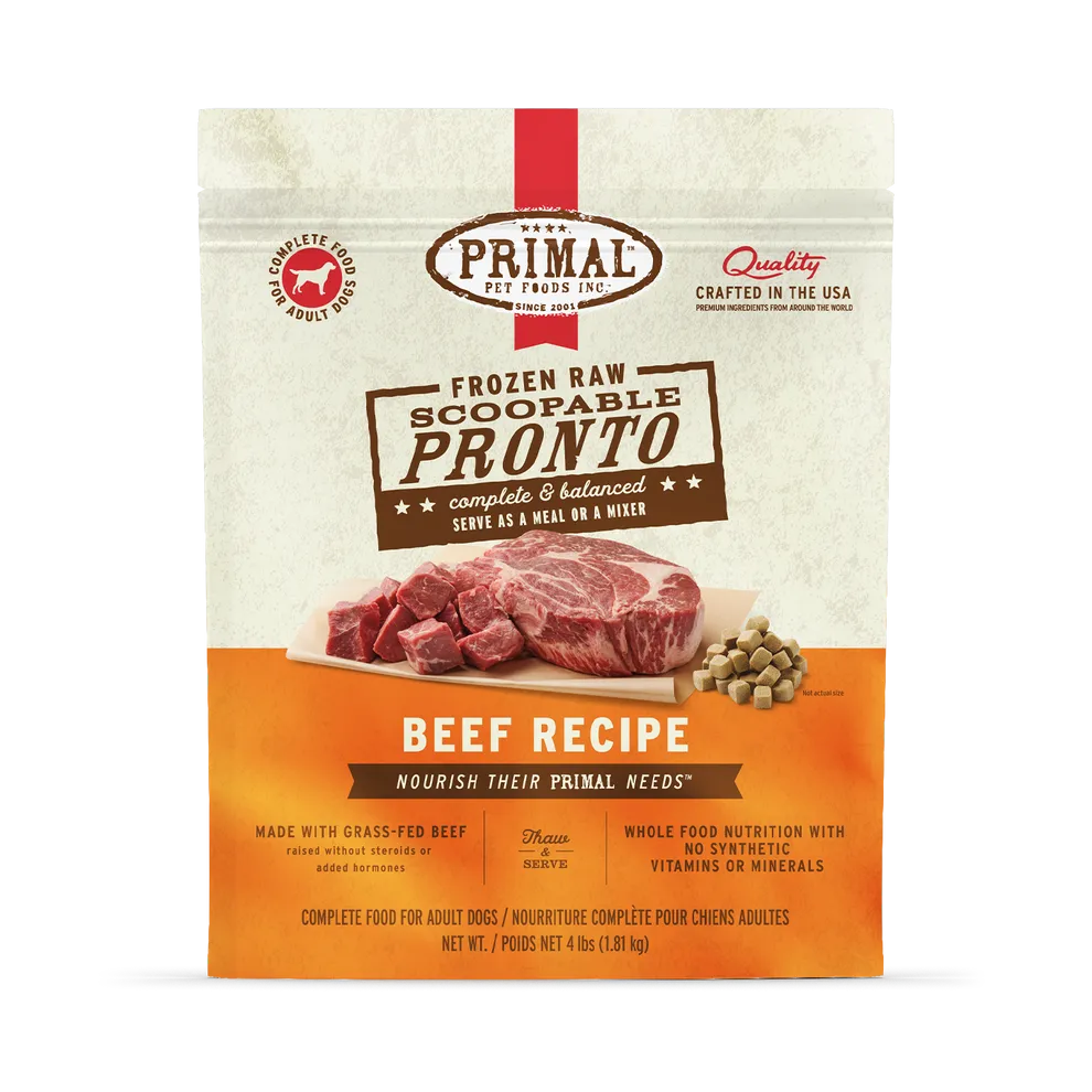 Primal Pronto Raw Frozen Beef Dog Food