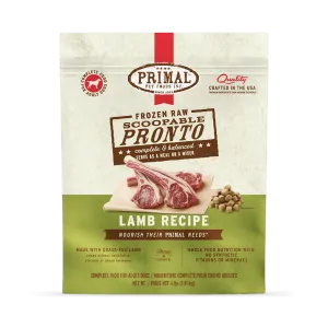 Primal Pronto Raw Frozen Lamb Dog Food