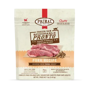 Primal Pronto Raw Frozen Pork Recipe Food For Cats