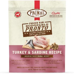 Primal Pronto Turkey/Sardine Dog Food