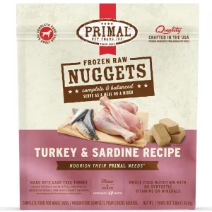 Primal Raw Turkey & Sardine Dog Food