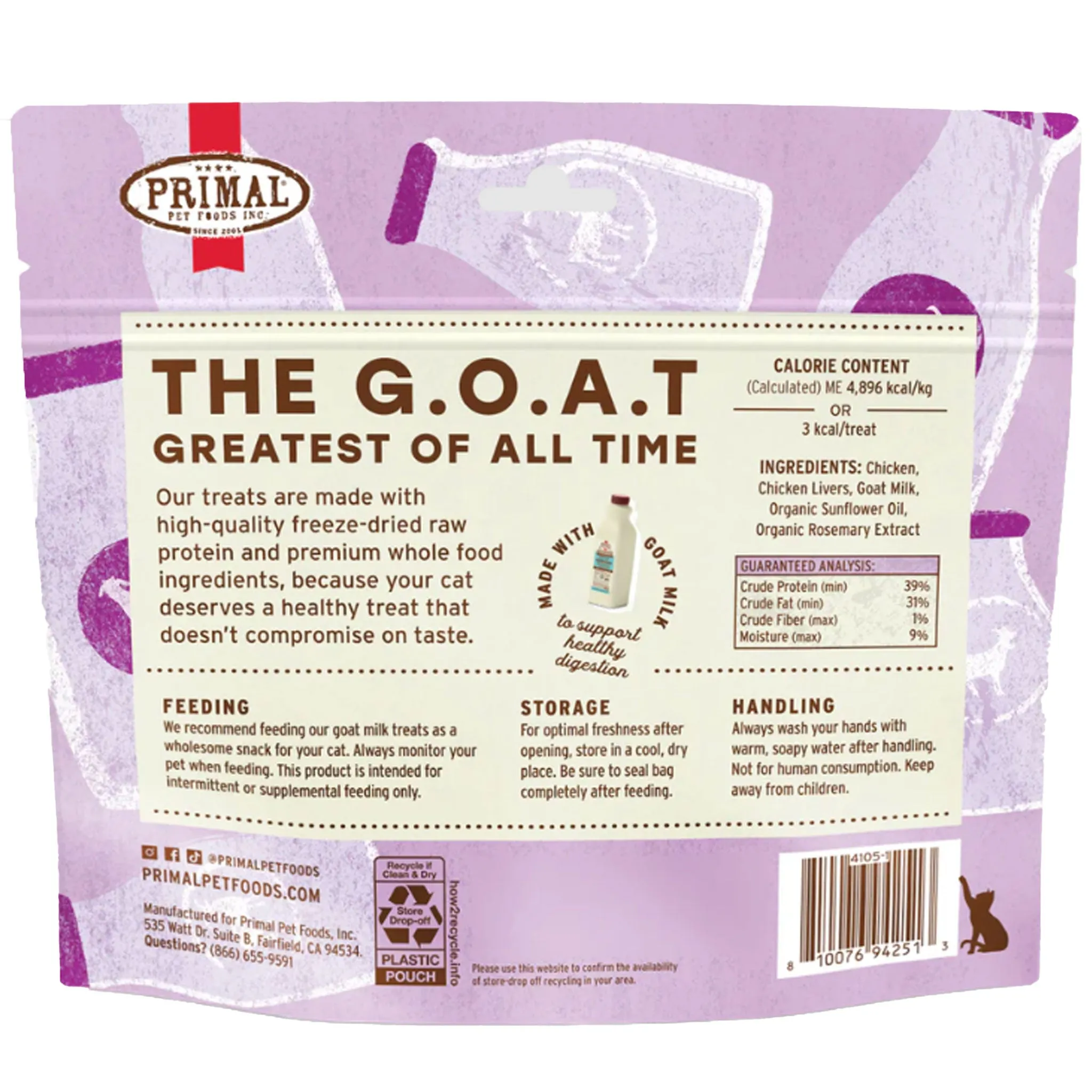 Primal The G.O.A.T. Chicken Cat Treats