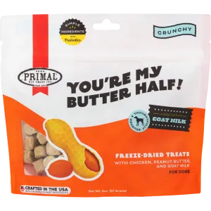 Primal You're My Butter Half Chicken, Peanut Butter, and Goat Milk Freeze Dried Dog Treats