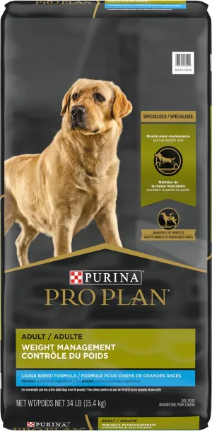 Purina Pro Plan Adult Large Breed Weight Management Formula Dry Dog Food