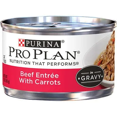 Purina Pro Plan Beef Entrée With Carrots in Gravy Canned Cat Food