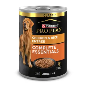 Purina Pro Plan Complete Essentials Classic Pate Dog Food, Chicken and Rice Entrée