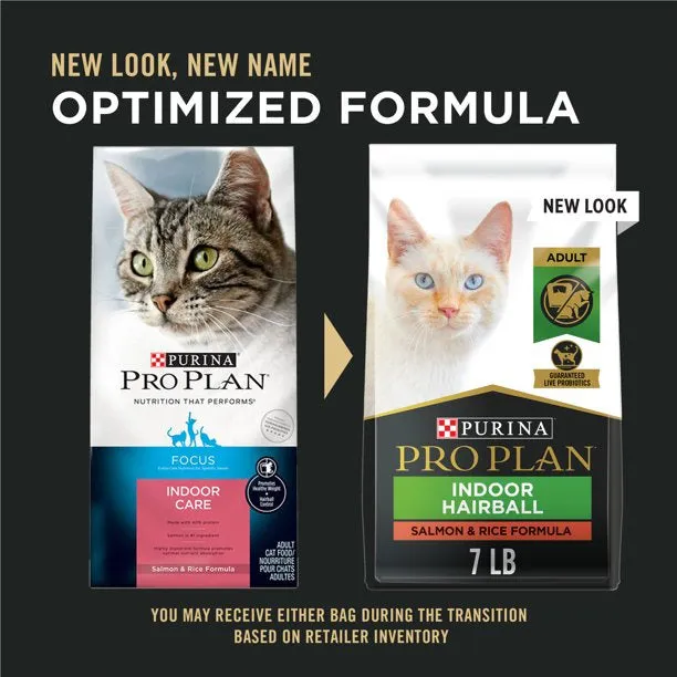 Purina Pro Plan Focus Indoor Care Salmon & Rice Formula Adult Dry Cat Food