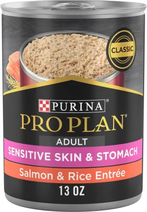Purina Pro Plan Sensitive Skin & Stomach Salmon & Rice Entrée Canned Dog Food