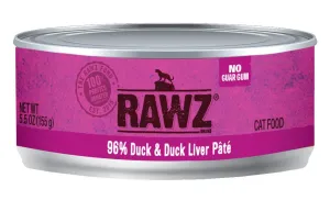 RAWZ 96% Duck & Duck Liver Pate Canned Cat Food