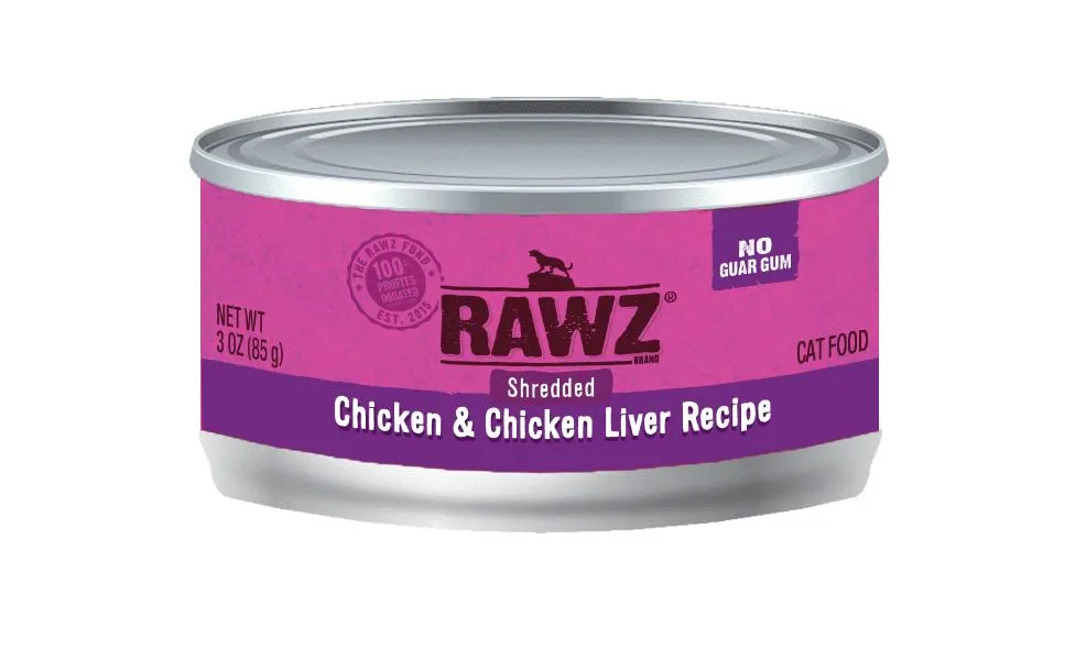 RAWZ Shredded Chicken & Chicken Liver Canned Cat Food