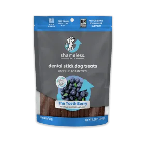 Shameless Pets The Tooth Berry Dental Stick Dog Treats