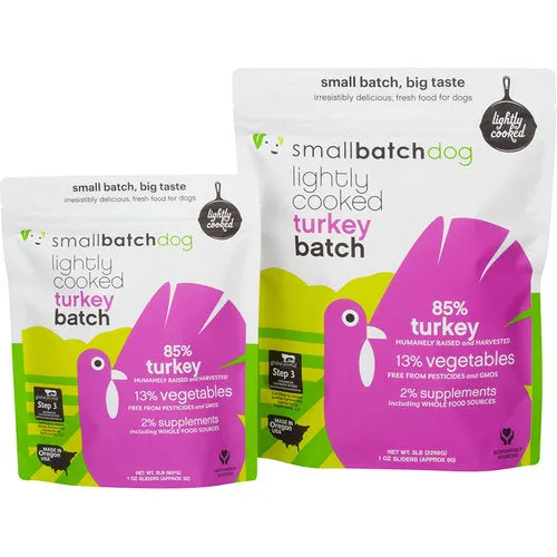 Smallbatch Dog Lightly Cooked Turkey Batch
