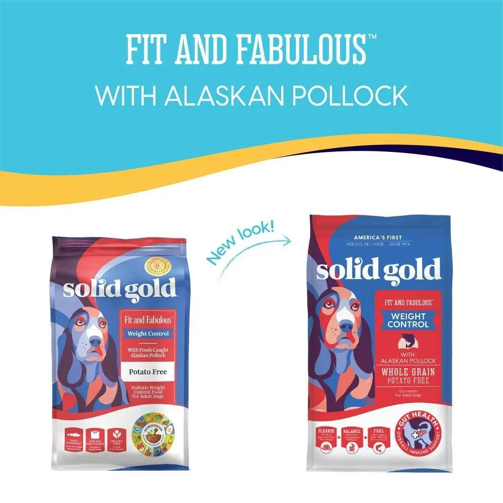 Solid Gold Fit & Fabulous Adult Low Fat & Low Calorie with Fresh Caught Alaskan Pollock Dry Dog Food