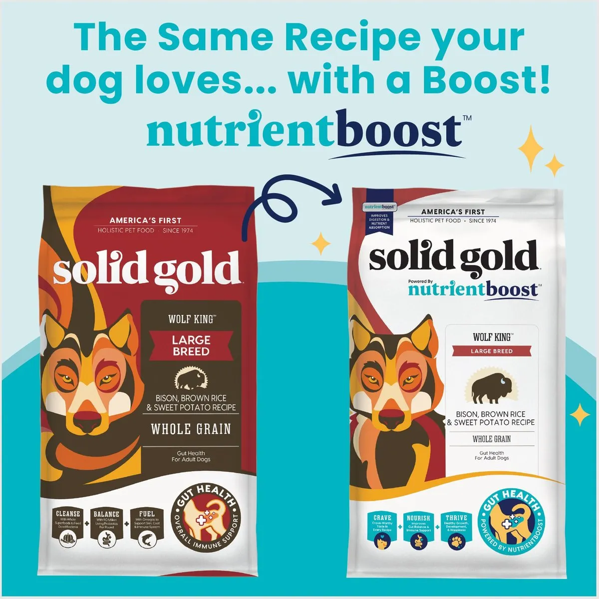 Solid Gold NutrientBoost Wolf King Bison Recipe Dry Dog Food