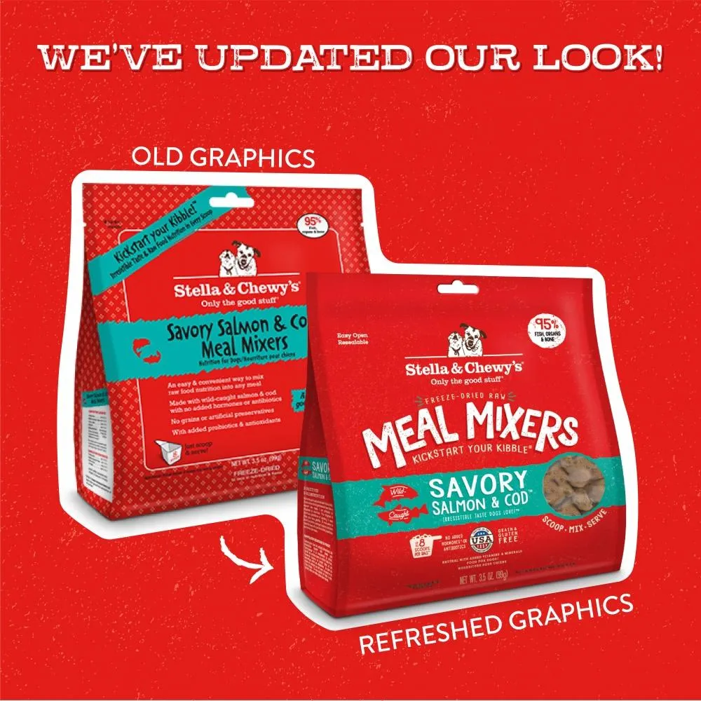 Stella & Chewy's Freeze-Dried Raw Meal Mixers Dog Food Topper - Savory Salmon & Cod Recipe