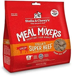 Stella & Chewy's Freeze Dried Raw Stella's Super Beef Meal Mixers Grain Free Dog Food Topper