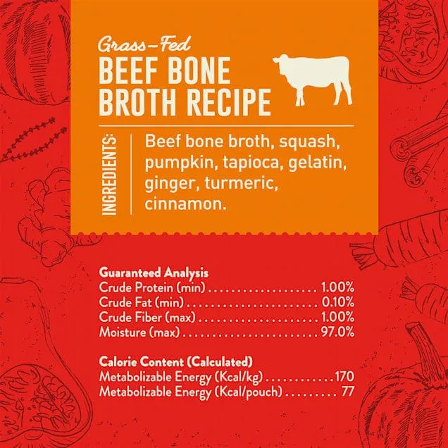 Stella & Chewy's Grass Fed Bountiful Beef Broth Food Topper for Dogs