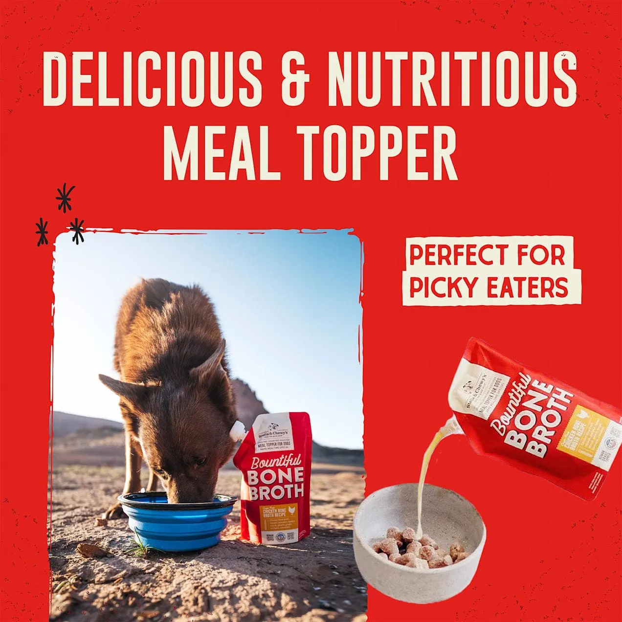 Stella & Chewy's Grass Fed Bountiful Beef Broth Food Topper for Dogs
