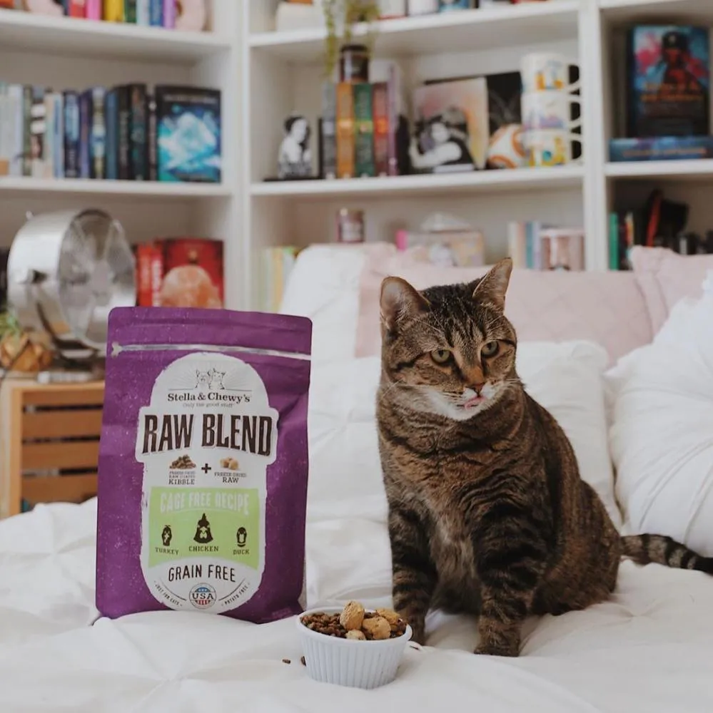 Stella & Chewy's Raw Blend Kibble Cage Free Poultry Recipe Freeze-Dried Raw Coated Kibble   Freeze-Dried Raw Dry Cat Food