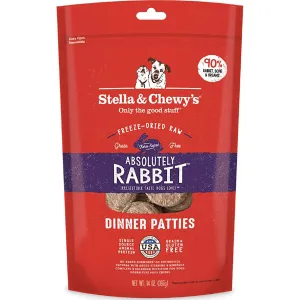 Stella & Chewy's Raw Rabbit Freeze-Dried Dinner Patties Dog Food - 14oz