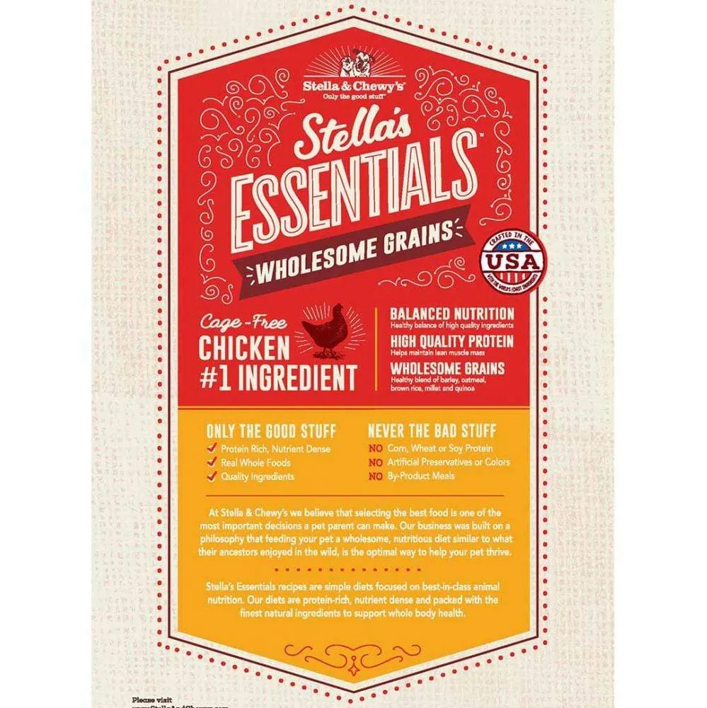 Stella & Chewy's Stella's Essentials Kibble Cage Free Chicken & Wholesome Grains Recipe Dry Dog Food