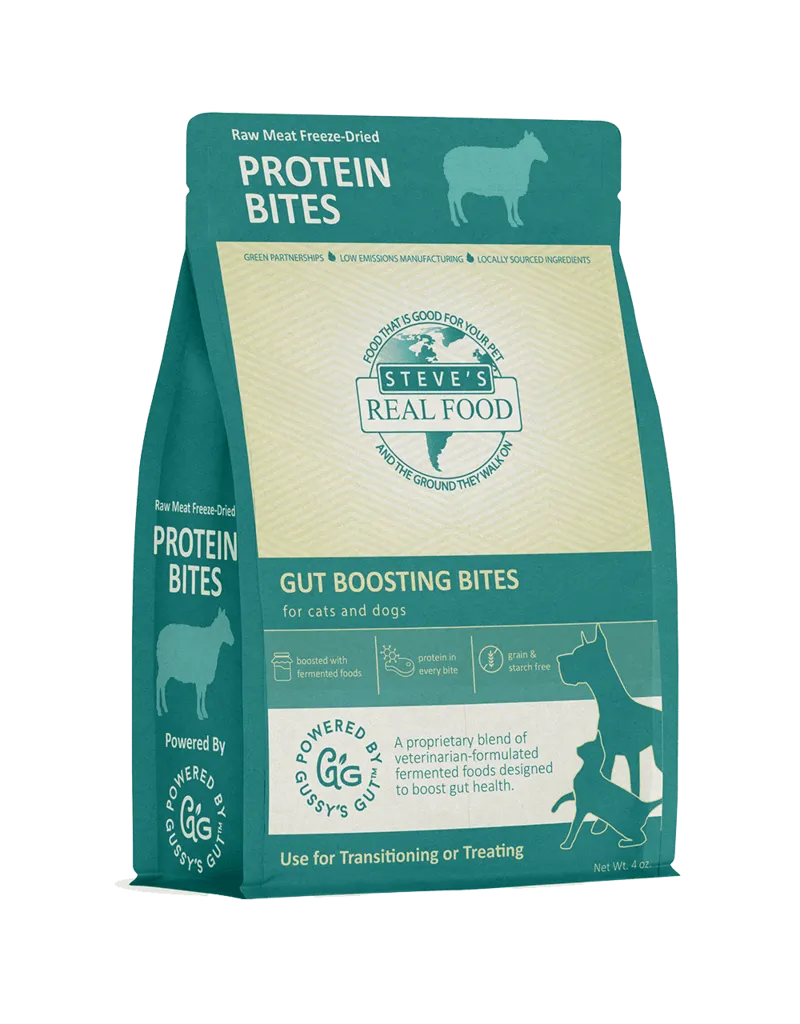 Steve's Real Food Lamb Protein Bites for Cats and Dogs
