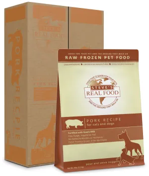Steve's Real Food Raw Frozen Pork Diet Food for Dogs & Cats