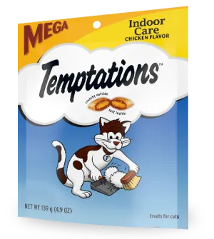 Temptations Hairball Control Crunchy & Soft Chicken Flavor Cat Treats