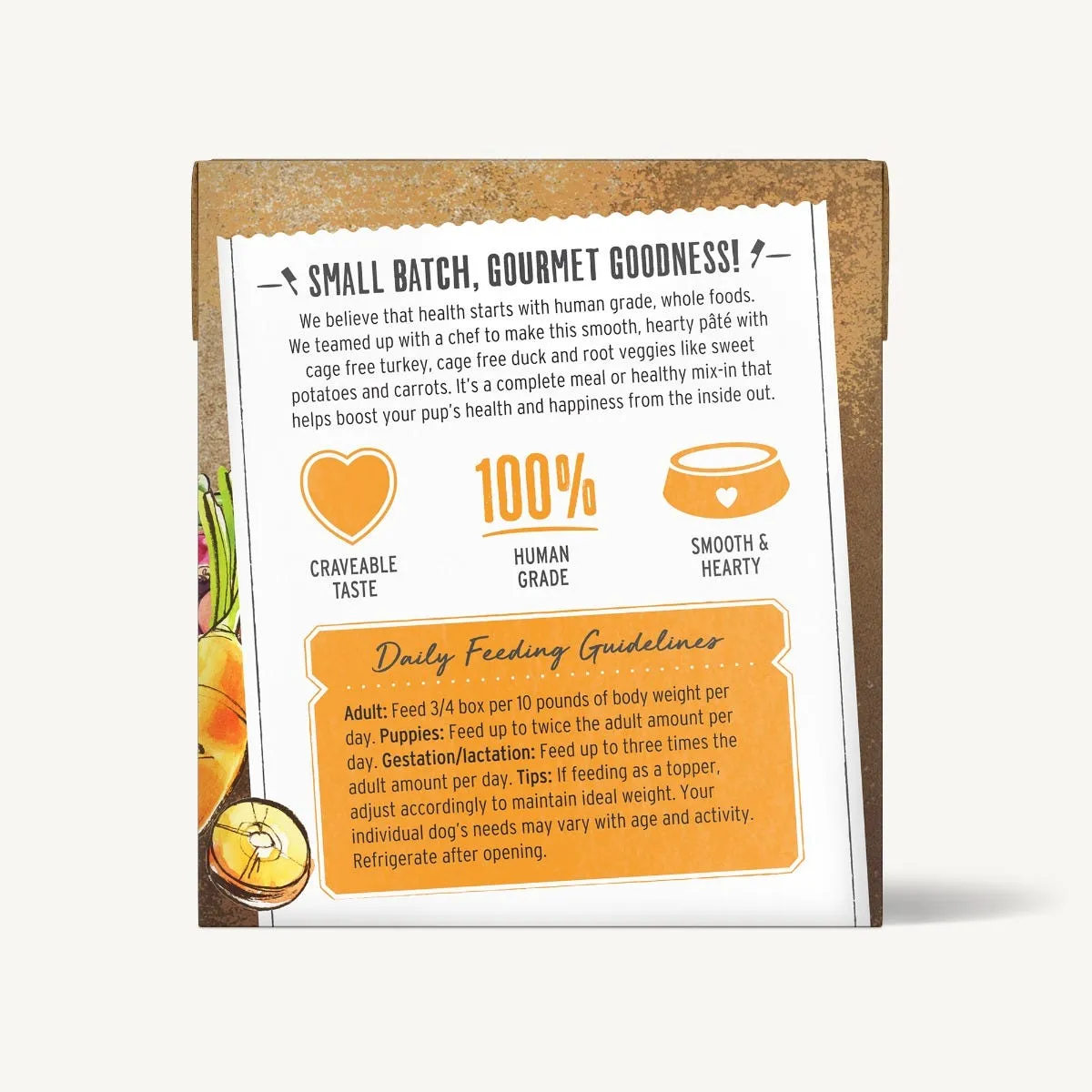 The Honest Kitchen Butcher Block Turkey, Duck & Root Veggies Pate for Dogs