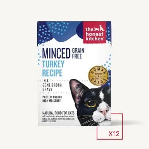 The Honest Kitchen Cat Minced Turkey Recipe in Bone Broth Gravy Wet Cat Food