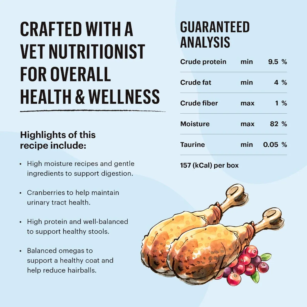 The Honest Kitchen Cat Minced Turkey Recipe in Bone Broth Gravy Wet Cat Food