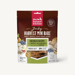 The Honest Kitchen Chicken Recipe With Apples & Blueberries Jerky Harvest Mini Bars For Dogs