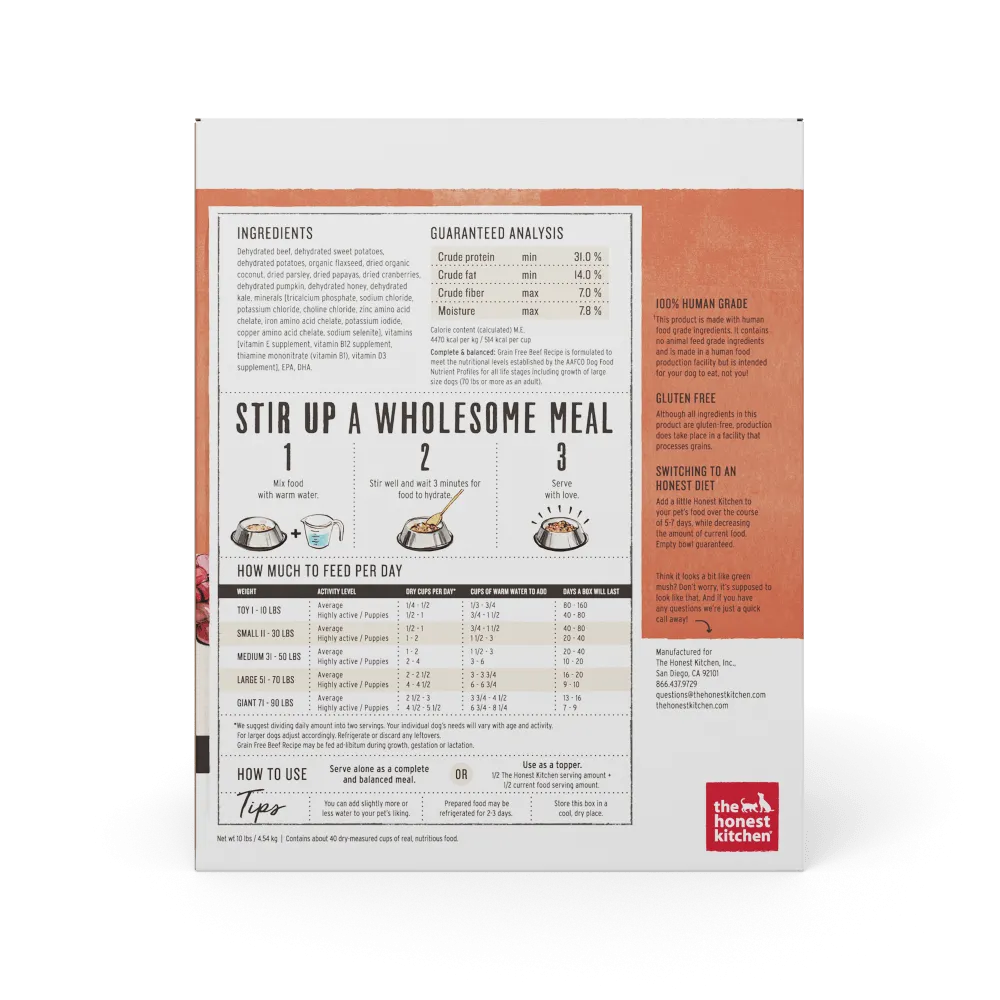The Honest Kitchen LOVE Grain Free Beef All Life Stages Dog Food
