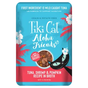 Tiki Cat Aloha Friends Grain Free Tuna with Shrimp and Pumpkin Cat Food Pouch