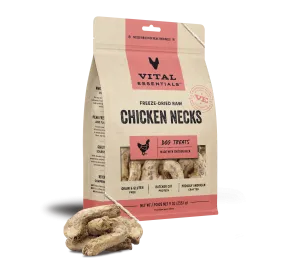 Vital Essentials Freeze-Dried Chicken Necks Dog Treats