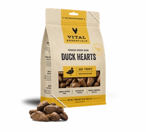 Vital Essentials Freeze-Dried Duck Hearts Dog Treats