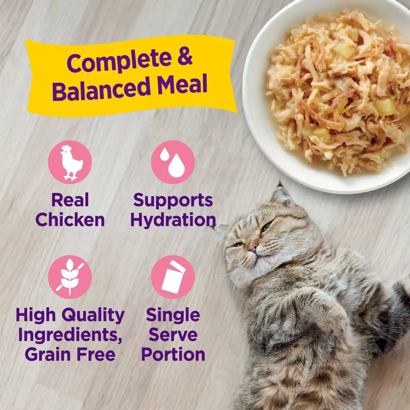 Wellness Appetizing Entrees Shredded Chicken & Duck Wet Cat Food Pouch