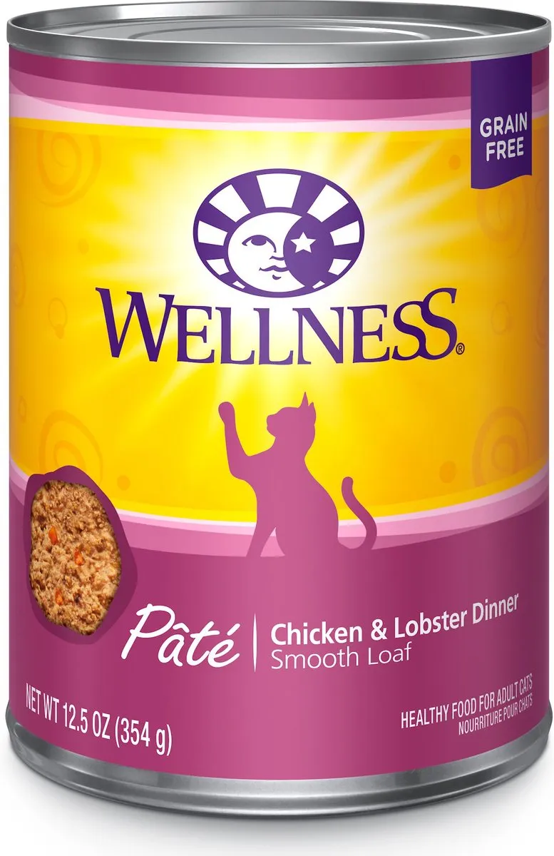 Wellness Complete Health Natural Grain Free Chicken and Lobster Pate Wet Canned Cat Food