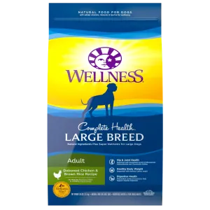 Wellness Complete Health Natural Large Breed Adult Chicken and Brown Rice Recipe Dry Dog Food