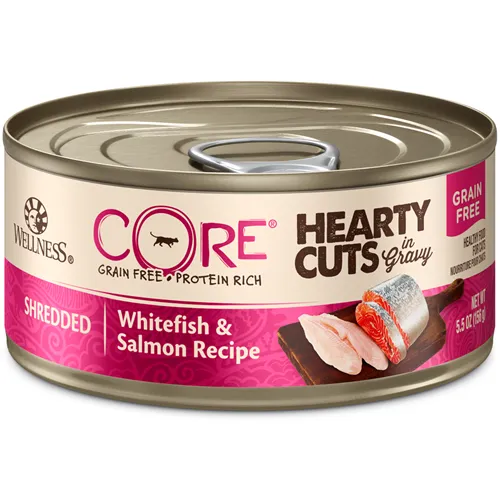 Wellness CORE Canned Hearty Cuts in Gravy Shredded Whitefish & Salmon