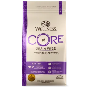 Wellness CORE Grain Free Natural Kitten Health Turkey, Turkey Meal and Chicken Recipe Dry Cat Food