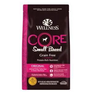 Wellness CORE Grain Free Natural Small Breed Health Turkey and Chicken Recipe Dry Dog Food