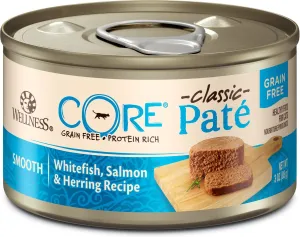 Wellness CORE Grain Free Natural Whitefish, Salmon & Herring Smooth Pate Canned Cat Food