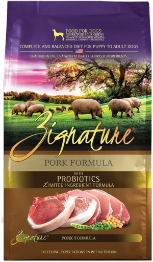 Zignature Limited Ingredient Formula Grain Free Pork Dry Dog Food