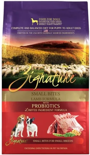 Zignature Small Bites Grain Free Lamb Formula Dry Dog Food